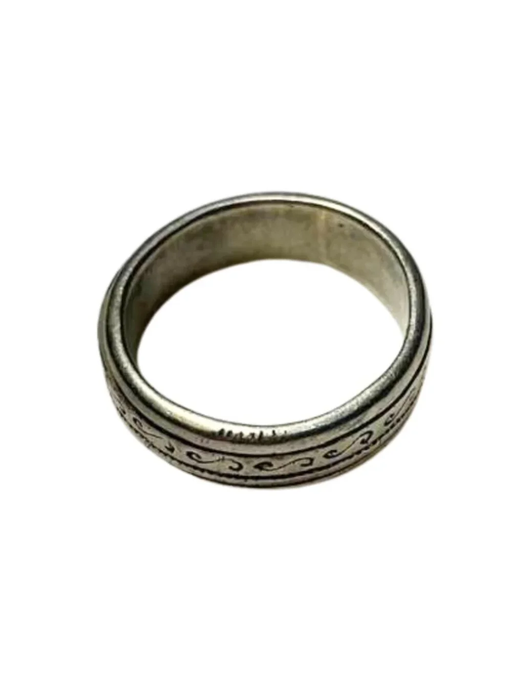 Vintage 80s Sterling Silver .925 Spinner Meditation Fidget Ring Boho